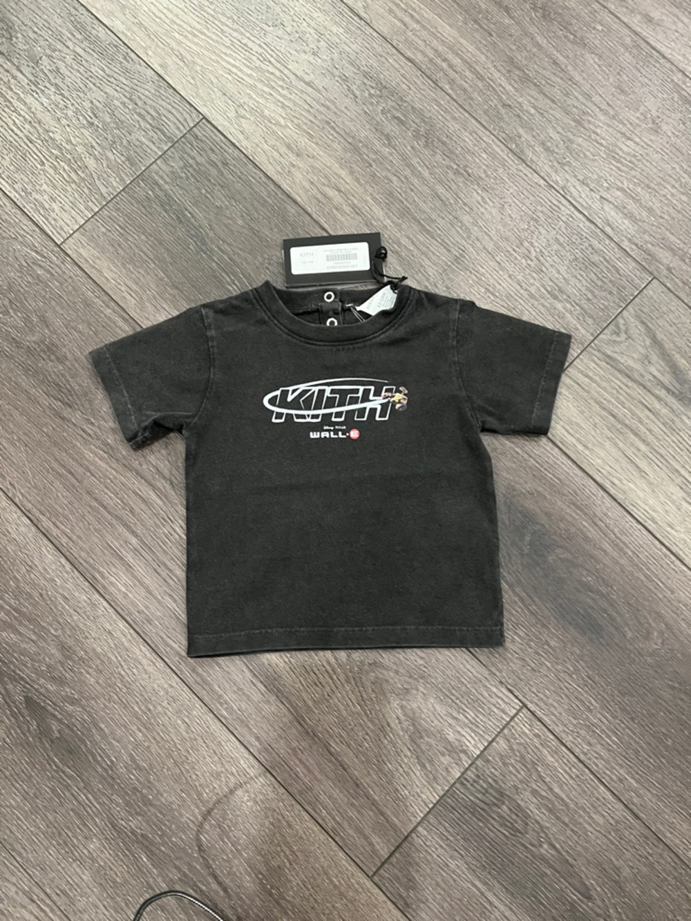 Kith Black Kids Logo Tee with White Accent